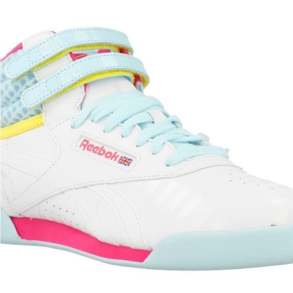 Reebok Freestyle FS Hi Top Strap Barbie style 90’s size Junior’s 5.5 • Women’s 7 - Picture 1 of 14